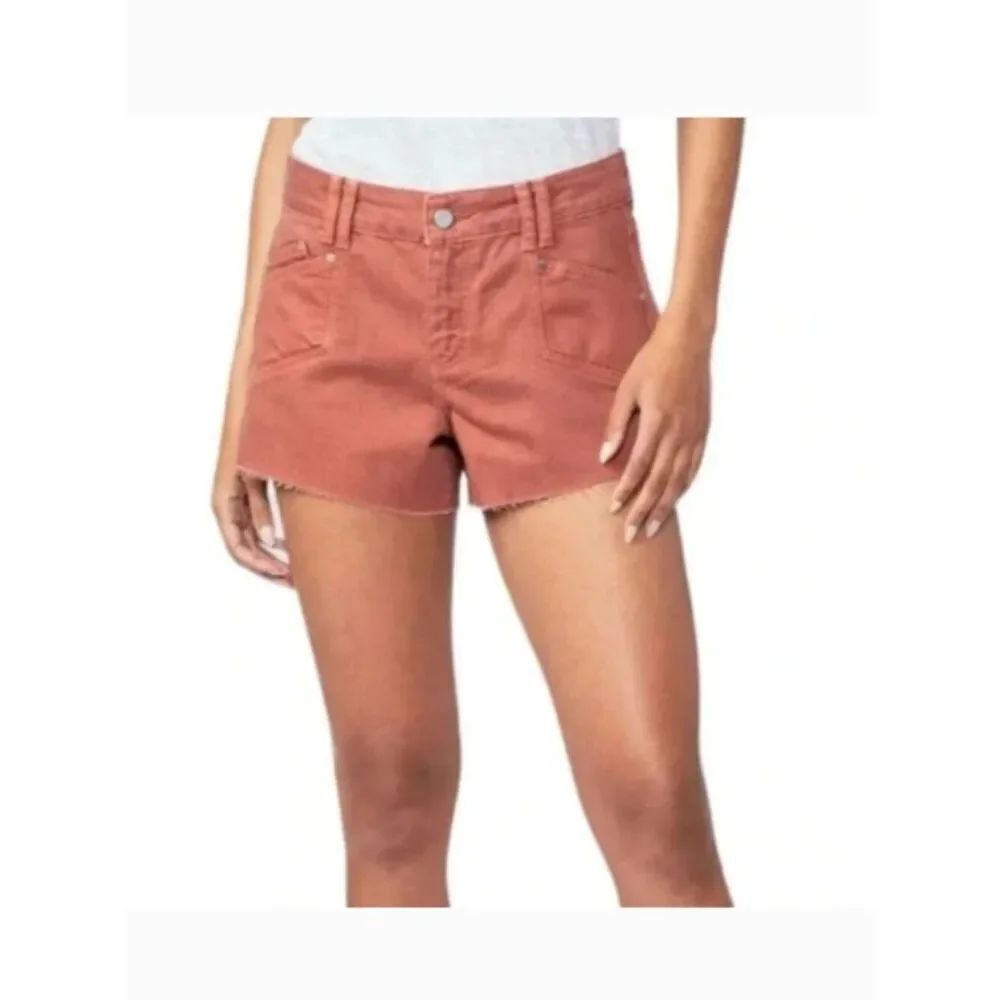 Like New! PAIGE Mayslie Utility Shorts Vintage Muted Clay in Size 32 - Picture 2 of 16